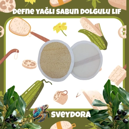 Defne Yağlı Sabun Dolgulu Yuvarlak Lif
